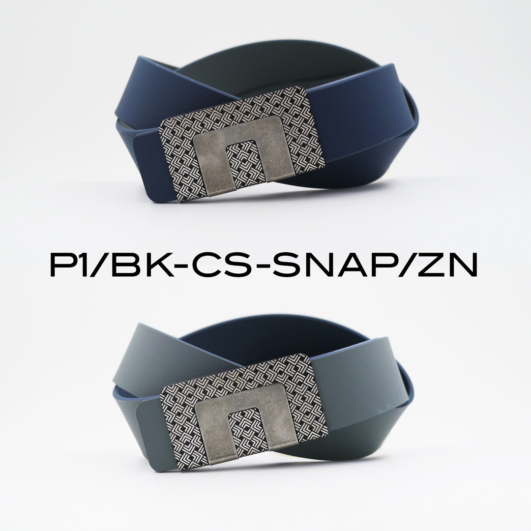 MIN BELT - BLACK P1 BUCKLE, CASUAL STRAP